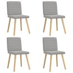 vidaXL Chaises à manger lot de 4 gris nuage tissu