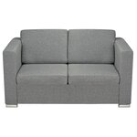 vidaXL Ensemble de canapés trois pièces Tissu Gris clair