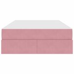 vidaXL Lit avec rangement et matelas Rose 120 x 190 cm Velours
