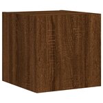 vidaXL Meuble TV muraux 5 Pièces avec lumières LED chêne marron