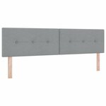 vidaXL Tête de lit réglable en hauteur Gris clair 180 cm tissu