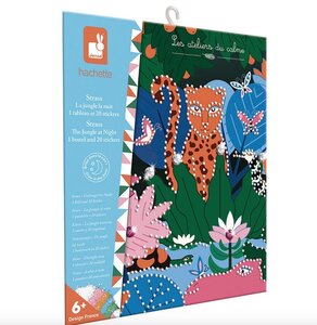 Tableau a strasser La jungle La nuit - Kit creatif