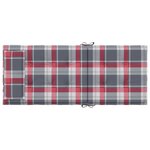 vidaXL Coussins de chaise à dossier haut lot de 2 carreaux rouge