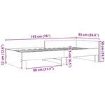 vidaXL Cadre de lit sans matelas blanc 90x190 cm bois d'ingénierie