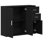 vidaXL Buffet chêne noir 91x29 5x75 cm bois d'ingénierie