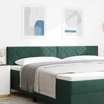 vidaXL Tête de Lit LED Geometric Manuel Vert foncé 200 cm Velours
