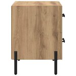 vidaXL Cabinet de chevet avec tiroir chêne artisanal 40 x 35 x 47.5 cm