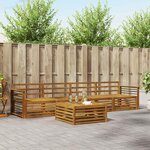 vidaXL Ensemble de canapés d'extérieur 5 Pièces Naturel