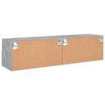 vidaXL Meubles TV muraux 2 Pièces gris béton 60x30x30cm bois d'ingénierie