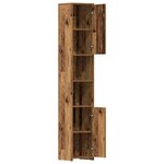 vidaXL Armoire salle de bain vieux bois 30x30x183 5 cm bois ingénierie