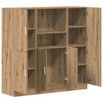 vidaXL Ensemble d'armoires de cuisine 3 Pièces chêne artisanal