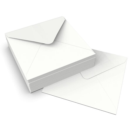 Lot de 250 enveloppe blanche 146x146 mm