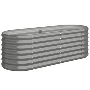 vidaXL Lit surélevé de jardin Acier galvanisé 114x40x36 cm gris