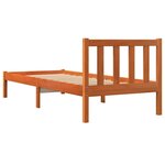 vidaXL Cadre de lit sans matelas cire marron 100x200cm bois pin massif