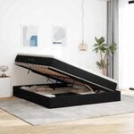 vidaXL Lit avec rangement et matelas Noir 160 x 200 cm Velours