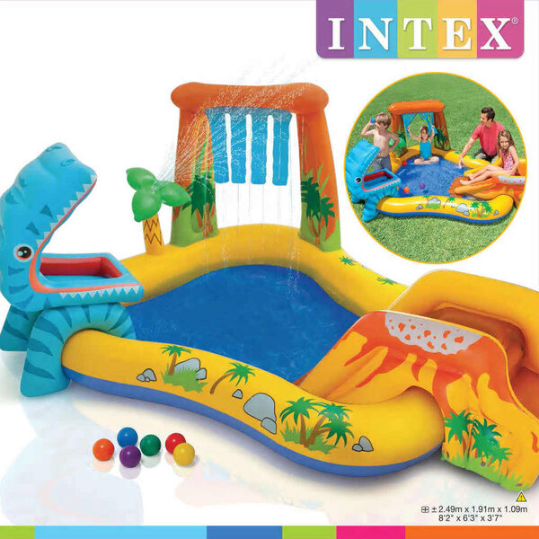 Intex Piscine gonflable Dinosaur Play Center 249x191x109 cm 57444NP