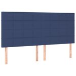 vidaXL Sommier à lattes de lit et matelas et LED Bleu 180x200 cm Tissu