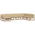 vidaXL Ensemble de canapés d'extérieur 8 pc Blanc et Beige