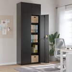 vidaXL Classeur noir 90x40x240 cm acier