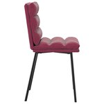 vidaXL Chaises à manger lot de 4 Rouge bordeaux Velours