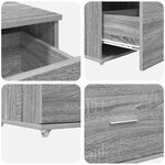 vidaXL Bureau Sonoma gris 131 5 x 50 x 106 5 cm Bois d'ingénierie
