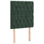 vidaXL Tête de lit à LED Vert foncé 80x7x118/128 cm Velours