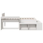 vidaXL Cadre de lit sans matelas blanc 90x200 cm bois de pin massif