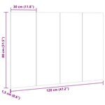vidaXL Tête de lit chêne artisanal 120x1 5x80 cm bois d'ingénierie