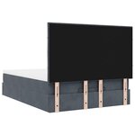 vidaXL Cadre de lit ottoman avec matelas gris foncé 140x190 cm velours