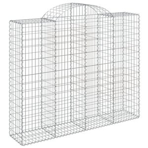 vidaXL Panier de gabions arqué 200x50x160/180 cm Fer galvanisé