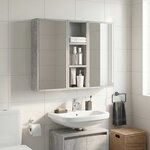 vidaXL Armoire murale de salle de bain Gris Béton 20 x 10 x 60 5 cm