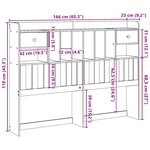 vidaXL Tête de lit avec rangement cire marron 180cm bois massif de pin