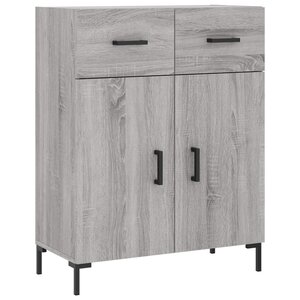 vidaXL Buffet sonoma gris 69 5x34x90 cm bois d'ingénierie