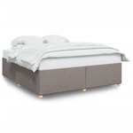 vidaXL Cadre de lit sans matelas taupe 200x200 cm tissu