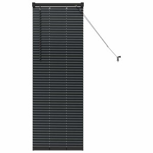 vidaXL Store de Fenêtre avec des rideaux Noir Aluminium