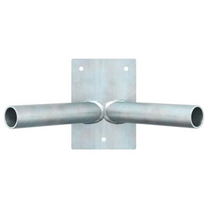vidaXL Support de Drapeau Argenté 11 5 x 7 5 x 0 2 cm Acier