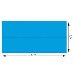 Tectake Bâche de piscine rectangulaire bleue - 274 x 549 cm