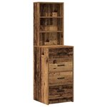 vidaXL Table de Toilette avec tiroir 2 Pièces Marron 78.5 x 41 x 135 cm