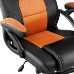 Tectake Chaise gamer MIKE - noir/orange