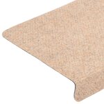 vidaXL Tapis de marches d'escalier 5 Pièces Marron 65x21x4 cm Aiguilleté