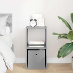 vidaXL Table de chevet avec tiroir Gris Sonoma 30 5 x 27 x 59 5 cm