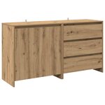 vidaXL Buffet 2 Pièces chêne artisanal bois d'ingénierie