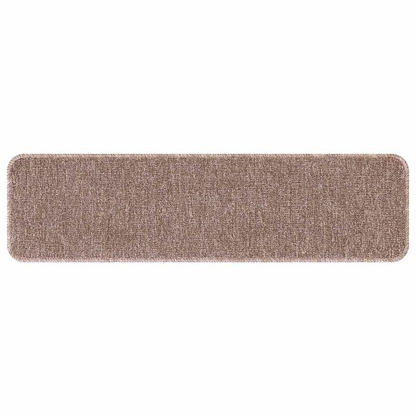 vidaXL Marches d'escalier 15 Pièces Marron clair 75 x 20 cm Polypropylène