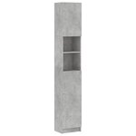 vidaXL Armoire salle de bain Gris béton 32x25 5x190 cm Bois ingénierie