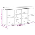 vidaXL Banc à chaussures Chêne fumé 103x30x48 cm Bois d'ingénierie