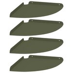 vidaXL Étagère flottante avec étagère 4 Pièces Vert olive 30 x 30 x 2 cm