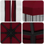 vidaXL Abri de jardin avec parois 3 x 3 m Bordeaux Polyester et Acier