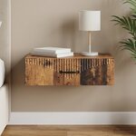 vidaXL Table d'appoint murale 59 x 34 5 x 17 cm Bois d'ingénierie