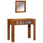 vidaXL Table de Toilette Marron 90 x 45 x 75 cm Bois d'acacia massif