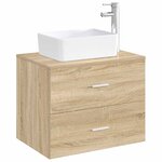 vidaXL Lavabo de salle de bains Chrome 40 5 x 30 5 x 13 cm métal